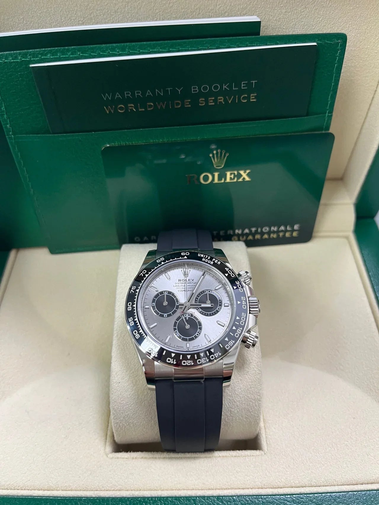 Daytona Oro Bianco 40mm Oysterflex